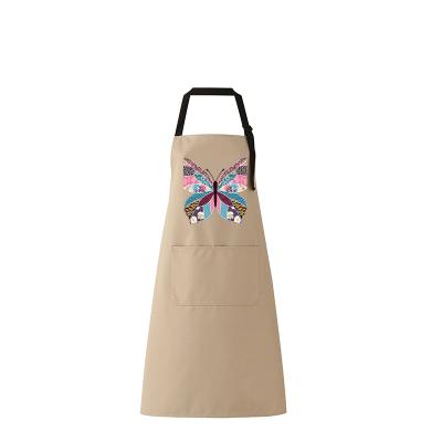 China Simple Creative Flower Butterfly Space Polyester Apron Fashion Gift Beer Discount Cleaning Custom Canvas Fashion for sale