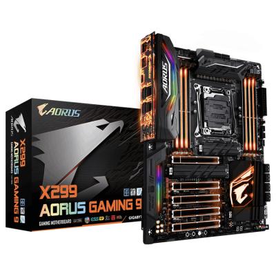 China GIGAOCTET X299 AORUS 9 Desktop Game Gaming Motherboards With Intel X299 Chipset LGA 2066 Supports Intel Core X-Series Processor for sale