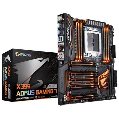 China Flash X399 AORUS Used Gigabyte 7 Game Support With AMD SocketTR4 X399 Chipset Gaming Motherboard Supports AMD Ryzen Threadripper Processors for sale