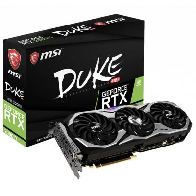 China Workstation MSI NVIDIA GeForce RTX 2080 Ti DUKE 11G Graphics Card with 11GB GDDR6 352 Support Boost Bit NVLink HDCP SLI-Ready 2.2 Clock for sale