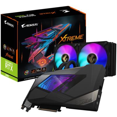 China GIGAOCTE AORUS GeForce RTX 3080 XTREME WATERFORCE 12G LHR Workstation with 384 Bit GDDR6X Graphics Card Support Desktop Gaming and Overlock for sale