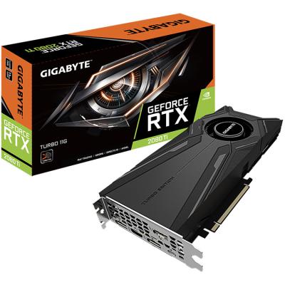 China GIGAOCTET NVIDIA GeForce RTX 2080 Ti TURBO 11G Gaming Graphics Card Workstation With GDDR6 352 Bit Fan Cooling System for sale