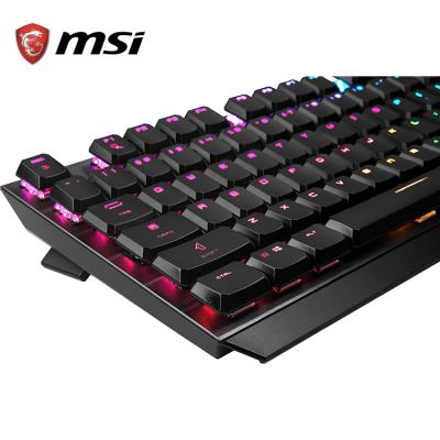 China MSI Gaming Anti Gaming RGB LED GK50 Low Profile Switches 104 Keys Mechanical Ghosting Swept Swept Aluminum Keyboard for sale