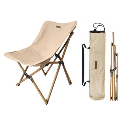 China Modern Custom 4M-FC02 Logo Outdoor Relaxing Portablealuminum Leather Foldable Camping Chair For Beach for sale