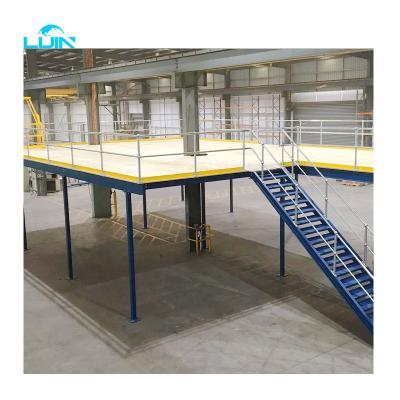 China Corrosion Protection LIJIN SHELF Warehouse Storage Structural Mezzanine Floors Racking System In Warehouse for sale