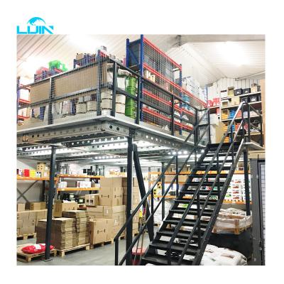 China Corrosion Protection Heavy Duty Mezzanine LIJIN Warehouse Shelving Supported Mezzanine Racking System for sale