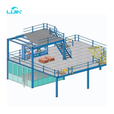 China Suppliers Q235 Corrosion Protection Levels Powder Coating China Suppliers Q235 Industrial Multi Steel Metal Sheet Storage Pallet Wooden Rack Mezzanine LIJIN for sale