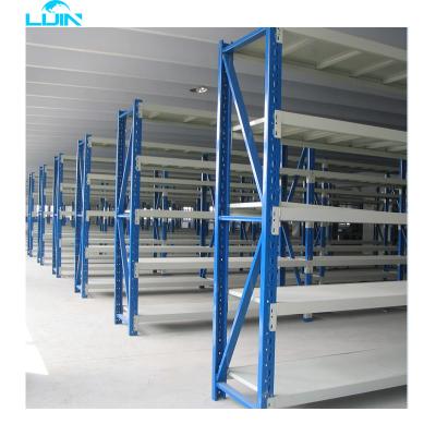 China Warehouse Storage System LIJIN SHELF Multilevel Steel Plate Pallet Warehouse Storage Rack / Medium Storage Racks for sale