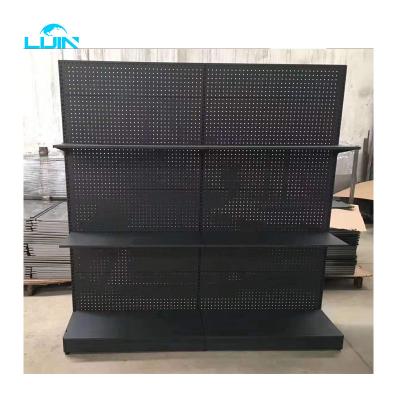 China Single sided LIJIN SHELF showroom metal slatwall display tegometal shelf rack for sale