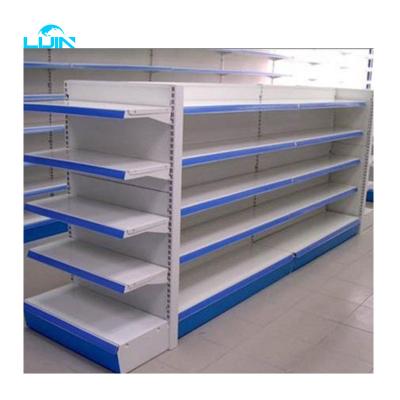 China LIJIN SHELF Single Sided Store Fitting Retail Gondola Shelving System Supermarket Shelf for sale