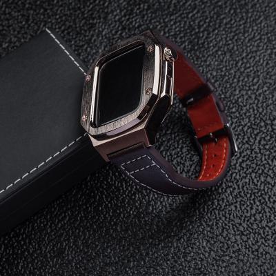 China Replacement Watch Case With Strap Mimoo Travel Watch Case For Apple Watch 7series 5 Series 6 44mm 45mm Apple Watch Band Protective Case for sale