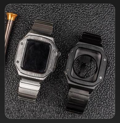 China Replacement Watch Case With Strap Mimoo Wholesale Tempered 4 Titanium Watch Case For iwatch Apple Watch Case For Apple for sale