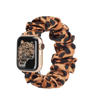 China Replace Watch Band Women Cute Soft Pattern Printed 38mm Fabric Elastic Watch Band For For Apple Watch Band for sale