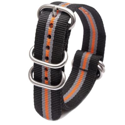 China Replace Watch Band 18mm 20mm Stainless Steel Pre-V Buckle NATO Nylon Watch Strap 22mm for sale