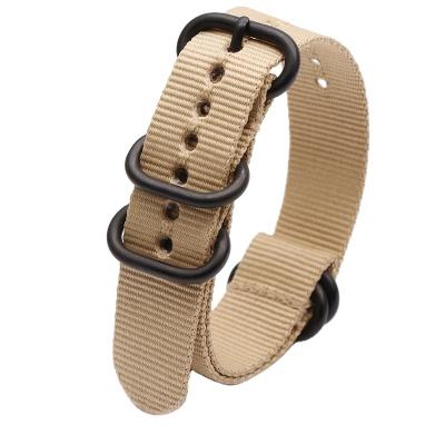 China Replace Watch Band 18Mm 20Mm 22Mm Adjustable Nylon 24Mm Striped NATO Watch Band Strap for sale