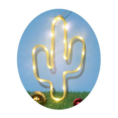 China 2022 Warm Cactus Mockup Luminous Energy-saving Cactus Pendant Decorative Lamp for sale