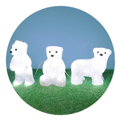 China Three Cubs Teddy Bear Three Cubs Outdoor Led Lights Christmas Decorations for sale