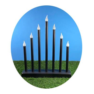 China Home Decor 9L Decorative Black Iron Tube Candle Horn Bubble Energy Saving Lamp for sale