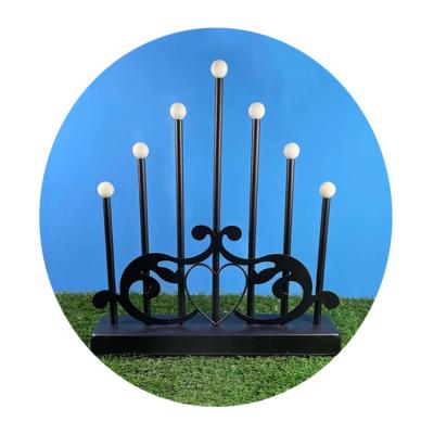 China Candle 7L Indoor Iron Tube Love Candle Holder Lamp Energy Saving Christmas Decorations for sale