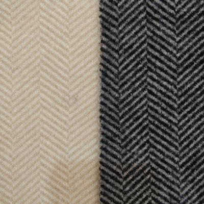 China New Arrival Jacquard 100% Merino Wool Herringbone Knit Fabric For Winter Men Suit Coat Pants for sale