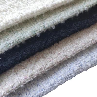 China Fancy Yarn Loop Soft Fabric Wool&Mohair Knitted Fabric For Coat for sale