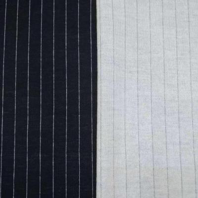 China Jacquard New Arrival Vertical Stripe Wool Polyester Cotton Blended Knitting Fabric For Coat Suit Pants for sale