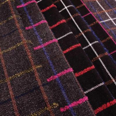 China Plaid New Arrival Jacquard Plaid Tweed Wool Blended Woven Fabric For Suit Coat for sale