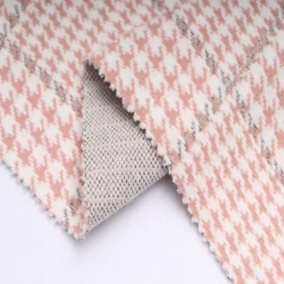 China 100% Organic Polyester Houndstooth Knit Women's Fabric for sale