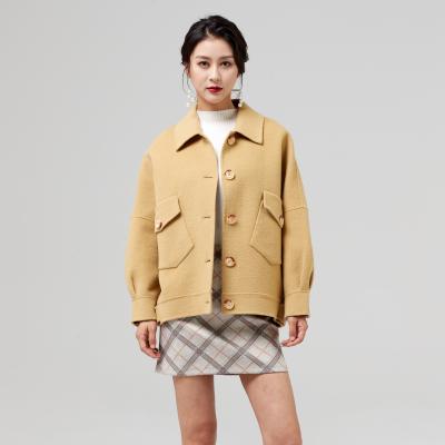 China Women's Wool Fashion Double Coats Women's Fashion Woolen Double Coats for sale