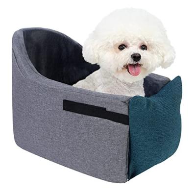 China Removable Washable Car Booster Pet Dog Kennel Center Console Armrest Car Cover Safety Removable For Small Dog Puppy Cat Up To 13lbs for sale