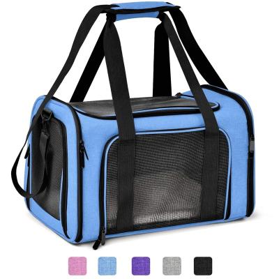 China Hot Sale Viable High Quality Durable Expandable Airline Bag Carrier Pet Approved Pet Cages Carrier For Travel for sale