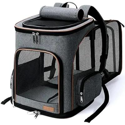 China Lekereise Cat Backpack Expandable Pet Carrier Sustainable Backpack for Small Cats and Dogs, Line-Approved Collapsible Dog Carrier Backpack W for sale