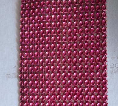 China Red Low Rhinestone Mesh For Wedding Garment Fashion Plastic Chain Trimming Accessories for sale