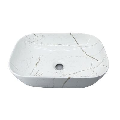 China Modern Fashion Bathroom Sink Carrara Marble Stone Modern luxury Hotel&Home Sanitary Ware Top Sink Art Basin for sale