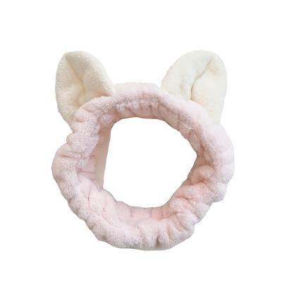 China Comfort Soft and Unhurt Hair Wholesale Customized Colorblock Natural Smooth Bow Spa Makeup Headband for sale