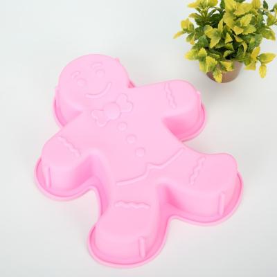 China Viable High Quality Snowman Mold Baking Cake Decorating Tool Fondant Silicone Mold for sale