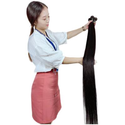 China Mechanism Silky Straight Fashionable Natural-Color Long Straight Wave Hair Weaves Real Hair Extensions Hair for sale