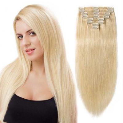 China Eight-Piece Hair Clip Hair Set Hair Wig Piece European American Female Straight Wigs Long Eight Piece Cover Clip Hair Hair Extensiongs for sale