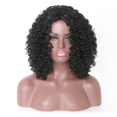 China European and American Afro Wave Short Curly Fluffy Headwear Black Small Hair Wig Score Hair Lace Classic Headwear Wig for sale