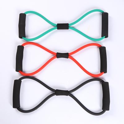 China Eco-friendly home latex increased elastic chest rope eight-character pull rope fitness equipment for sale