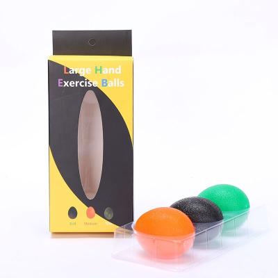 China Factory Price New Arrival Hand Massage Egg Shape Therapy Exercise Soft Hand Grip Balls for sale