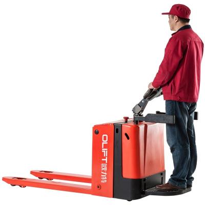 China Intelligent Storage Olift 2 Ton Electric Pallet Truck With Hand Brake China for sale