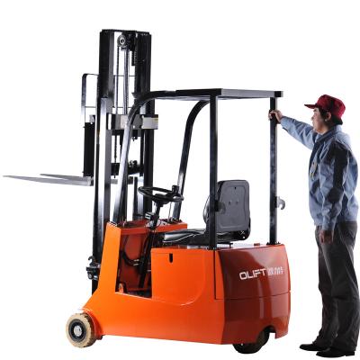 China Olift Three Wheels Electric Forklift Truck High Efficiency Mini Trucks Battery Fork Lift for sale