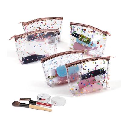 China Custom Waterproof Shockproof Dustproof Printing Pretty Shell Clear PVC Makeup Pouch Cosmetic Bag Make Up Beauty Care Bag Estuche De Maquillaje Transparent for sale