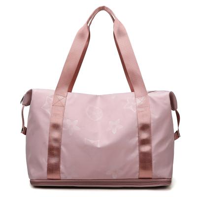 China Hot Sale Fashion Large Capacity Waterproof Designer Sports Bag Fitness Travel Duffel Bag Modern Pink Gym Bag for sale