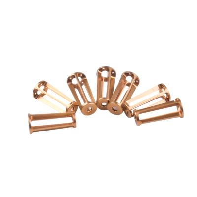 China Metal Processing Machinery Parts Aircraft Equipment Connector Sleeve Brass Lathe Precision Grinding CNC Turned Parts for sale