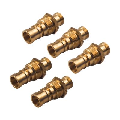 China Metal Processing Machinery Parts Custom Fittings Brass Fitting Threaded Brass Coupling for sale