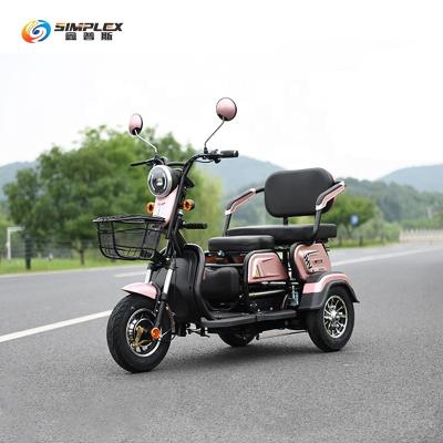 China Hot selling passenger electric tricycle in electric scooters 3 three wheel disability with padals for adults/elderly for sale