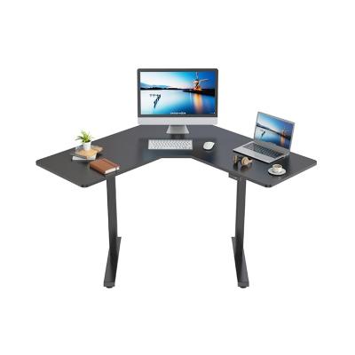 China (Height) Height Adjustable Sit To Stand Motorized Standing Electric Lifting Corner Desk for sale