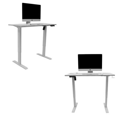 China Fancy Adjustable Wooden White Lacquer Simple (Height) Engine Computer Desk With Smart Buttons for sale